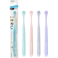 EBiSU Zero Premium Care Rich Ultra Compact toothbrush with medium bristles, showing packaged product and colour variations