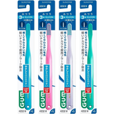 GUM 202 compact head medium bristles Japanese toothbrush in assorted colours
