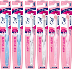 Ora2 me Stain Clear Japanese toothbrush with compact head and medium bristles available in multiple colours
