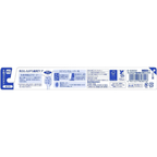 Back of EBiSU Premium Care Select W52 toothbrush packaging showing whitening bristles, stain remover bristles, tongue cleaner, materials information, and Japanese product details