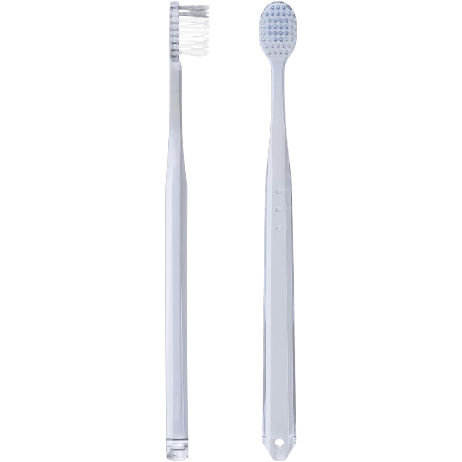 EBiSU ZERO PREMIUM CARE Rich Regular medium toothbrush shown from front and side, made in Japan