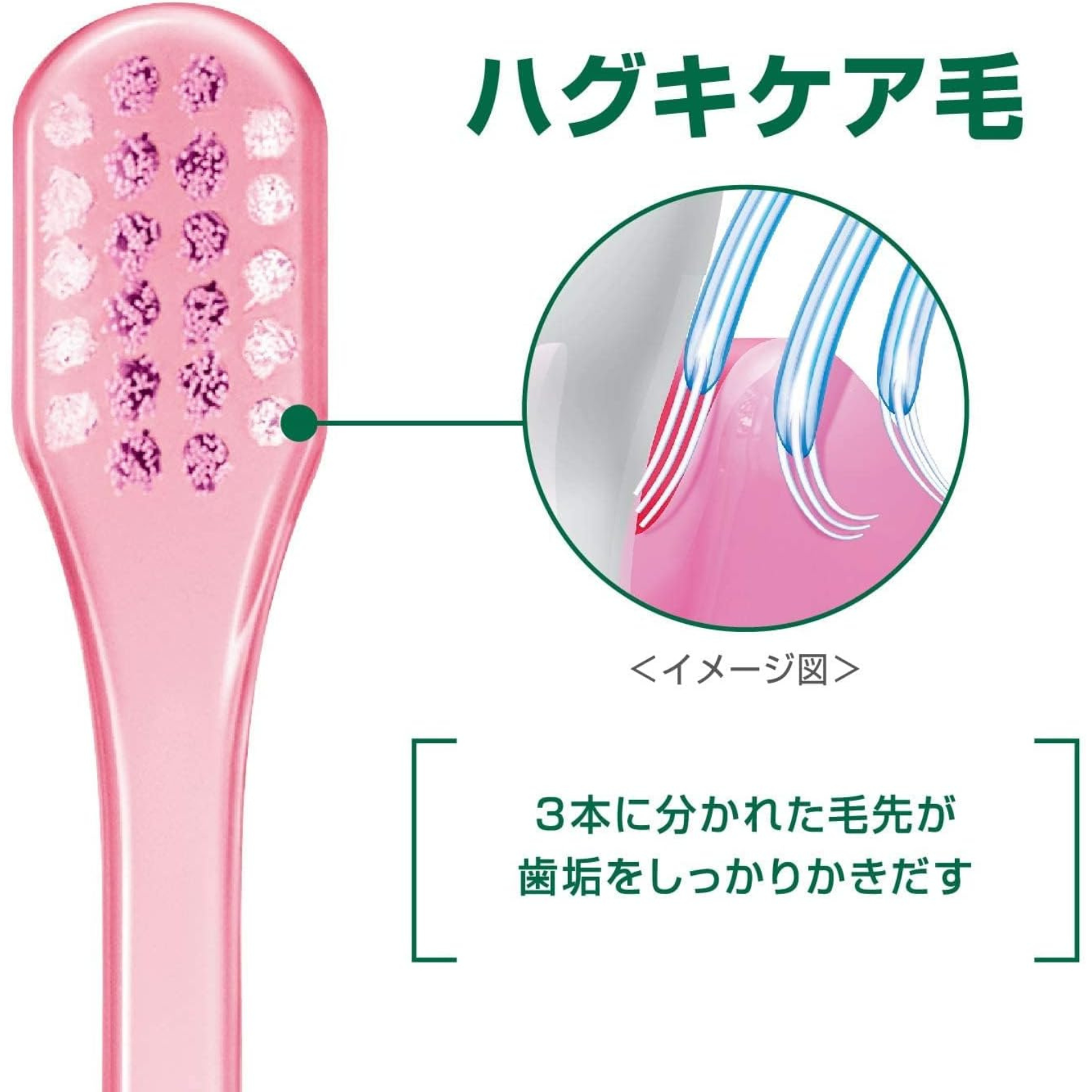 GUM Care triple-split ultra-fine bristles designed for gentle and effective gum cleaning