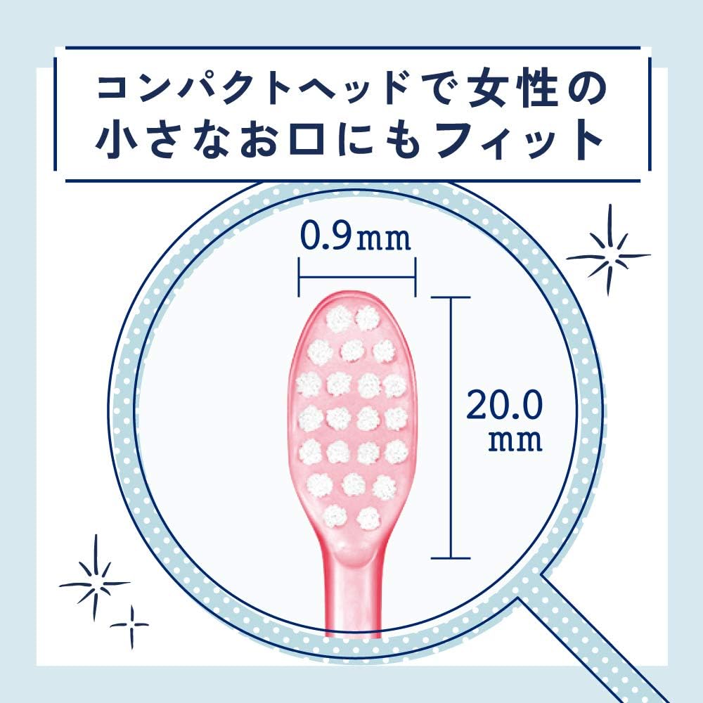 Ora2 me Miracle Catch Japanese toothbrush compact head size diagram showing small brush head design