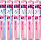 Ora2 me Stain Clear Japanese toothbrush with compact head and medium bristles available in multiple colours